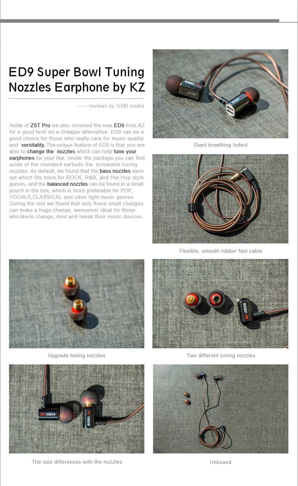 KZ ED9 супер чаша настройки сопла наушники в ухо Мониторы HiFi наушники с микрофоном прозрачный звук