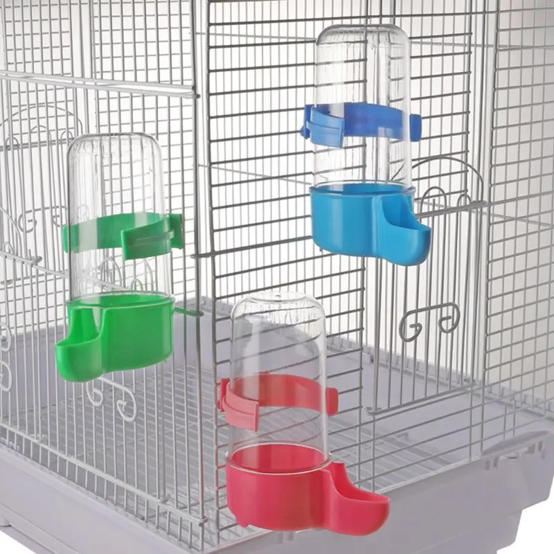 

200ml Automatic Birds Drinker Feeder Poultry Waterer Drinking Feeding Containers Fodder Storage Water Cup Box For Pets Feeding