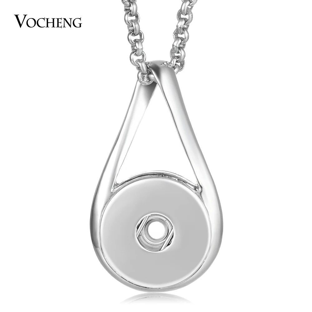 

Vocheng Ginger Snap Button Jewelry Snap Charms Necklace 18mm Pendant with Stainless Steel Chain NN-628