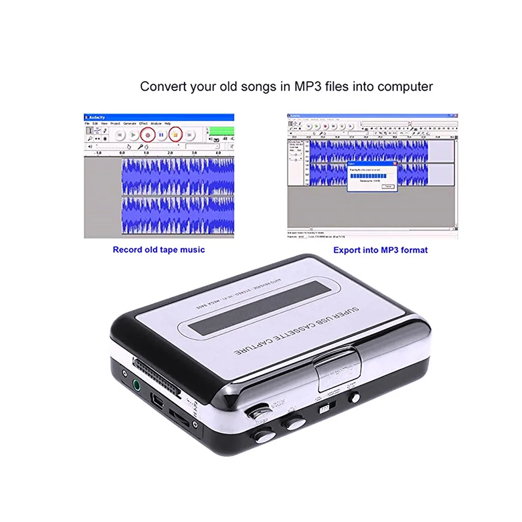 Кассетный usb плеер лента к ПК MP3 компакт дисков цифровой файл конвертер аудио