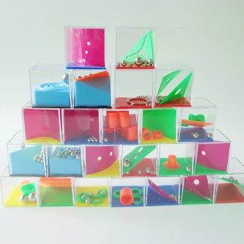 

24Pcs Mini Maze Brain Teaser Cube Labyrinth Board Handheld Puzzle Game Educational Puzzle Early Learning Education Toys For Kid