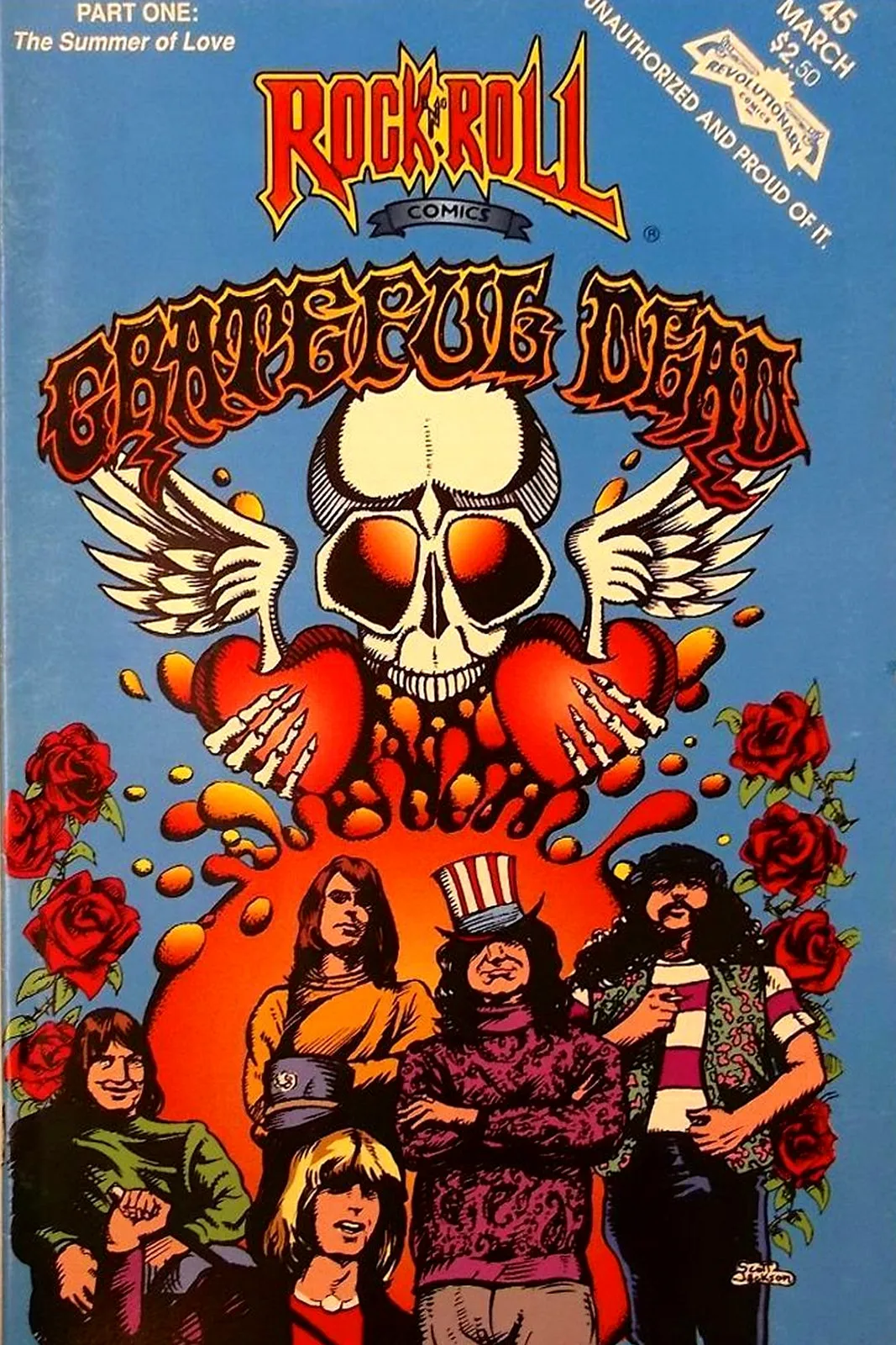 Vintage ROCK 'N' ROLL Comics Concert Poster GRATEFUL DEAD PART 1