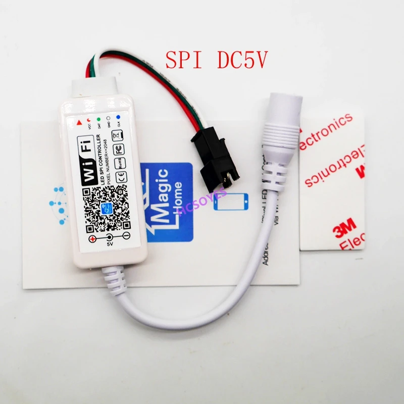 DC5V DC12-24V Magic Home светодиодный SPI wifi контроллер адресуемый 2048 пикселей мини WiFi контроллер для WS2811 SK6812 WS2812B Светодиодная лента