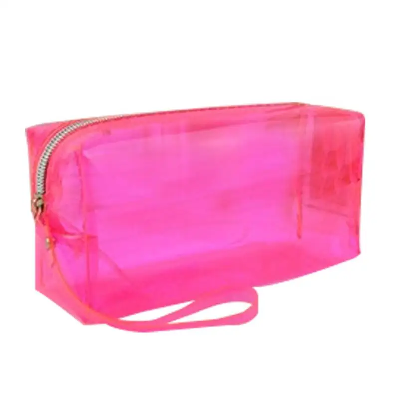 Инновационный большой емкости конфеты цвет прозрачный пенал для мужчин и женщин ящик для хранения канцелярских принадлежностей - Цвет: Hot Pink