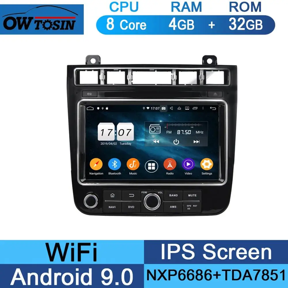32G " ips 8 Core 4G ram+ 64G rom Android 9,0 автомобильный dvd-радио GPS для Volkswagen Touareg- DSP CarPlay Parrot BT стерео Adas - Цвет: 32G