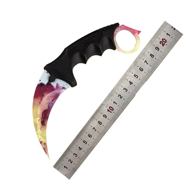 Уникальный узор CS тактическая самозащита GO счетчик удар атака Коготь Karambit шейный нож боевой бой лагерь Поход на открытом воздухе