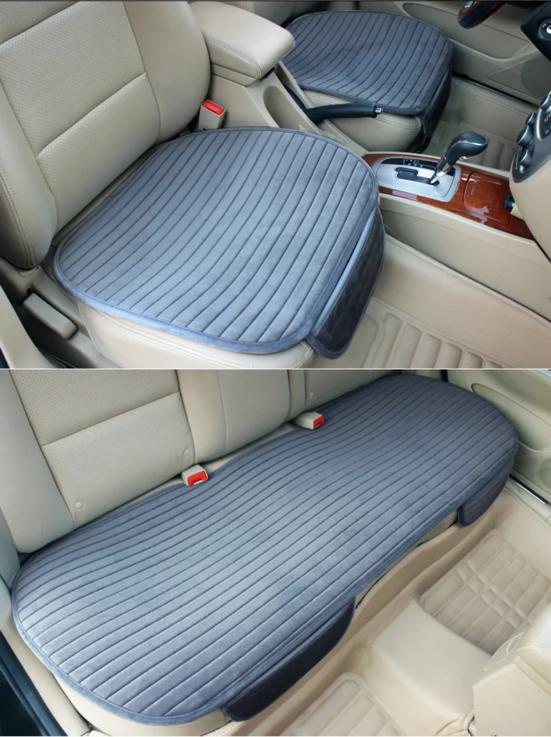 Чехол для автомобильного сиденья, передняя и задняя стекающаяся ткань, подушка, не скользящая, автомобильные аксессуары, универсальный протектор для сиденья, коврик, сохраняющий тепло зимой