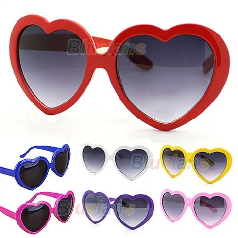 1PC Fashion Retro Funny Summer Love Heart Shape Lolita Sunglasses Sun Glasses Gift hot designer sunglasses for women