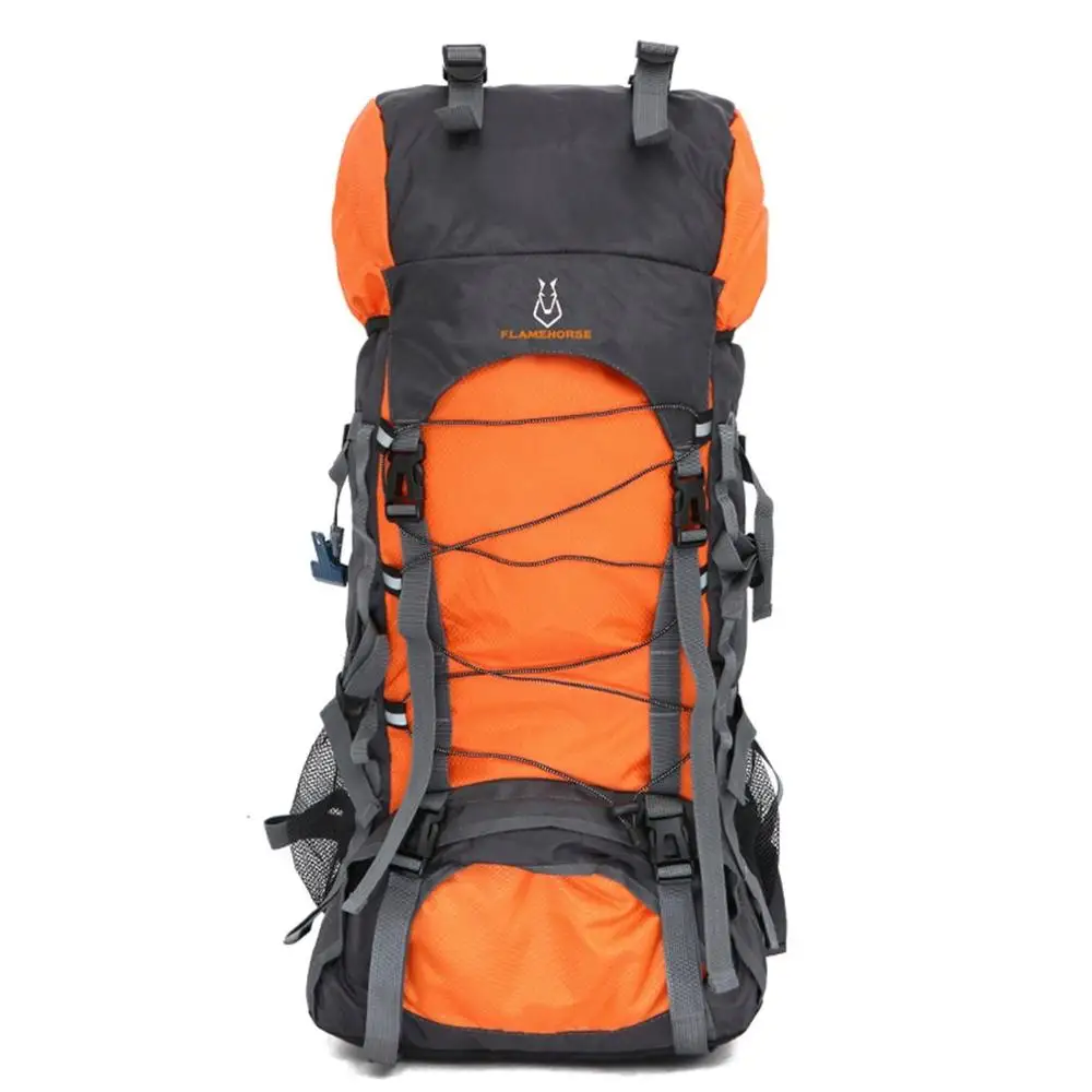 60L большой емкости открытый спортивный альпинистский рюкзак Внутренняя рама походный Кемпинг Треккинг водонепроницаемый сумки на плечо Горячая - Цвет: Orange
