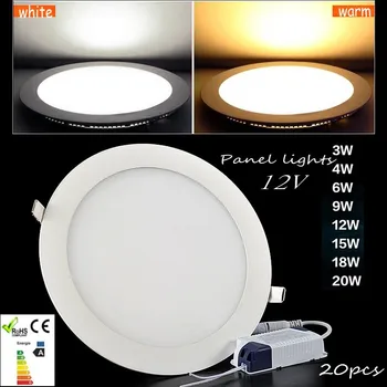 

20pcs LED panel lights12v 3w/9W/12W /18W/ led ceiling light SMD2835 Warm /day white Suitable for the ship yacht indoor lighting