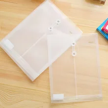 1 шт. эффективное A4 папка для документов прозрачный пластик портфель из толстого водонепроницаемого материала; трехмерной вертикальный веревка в наборе