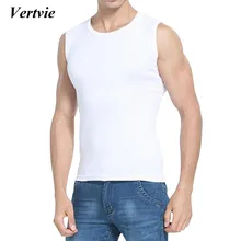 VERTVIE мужская летняя однотонная майка с круглым вырезом модные однотонные рубашки без рукавов мужской повседневный фитнес-жилет тощий Gymwear нижнее белье