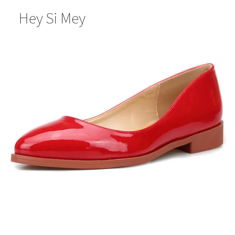 red flat shoes wide width