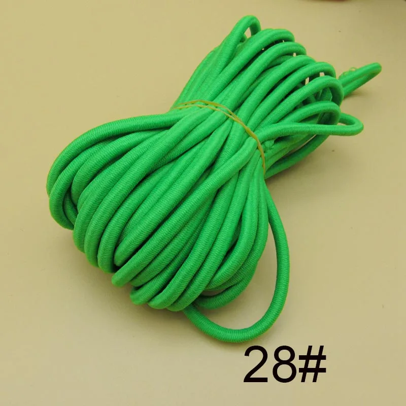 20 м 5 мм экологически чистый круглый эластичный шнур мягкие эластичные ленты Веревка для детской одежды пояс для брюк DIY аксессуары для одежды - Цвет: 28