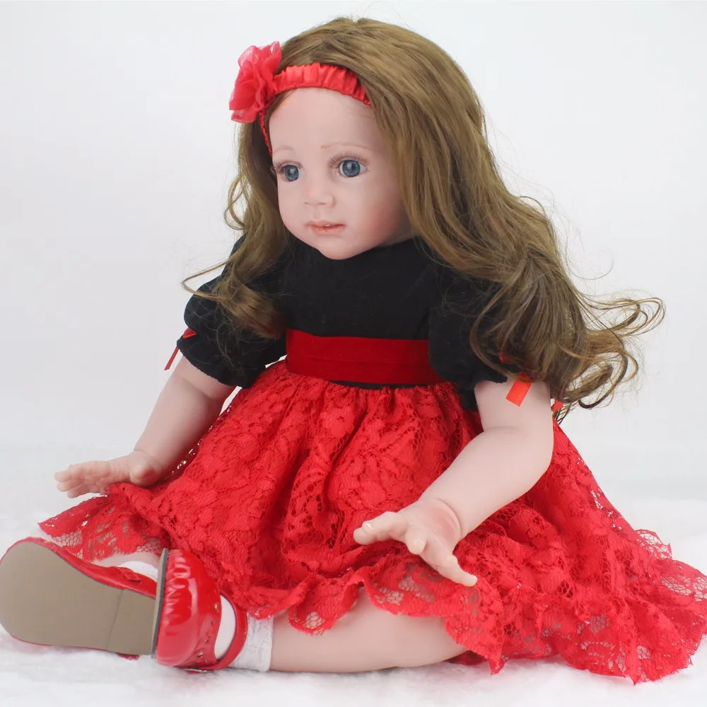 24 дюймовые куклы-реборн 60 см, силиконовые куклы-реборн для маленькой принцессы, куклы для малышей, подарки на день рождения, bebes Reborn bonecas