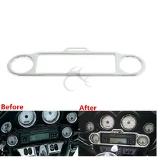 Stereo Chrome Accent Guarnição Tampa Anel Apto Para Harley Touring Ultra Classic Electra Glide Rua Trike 96-13