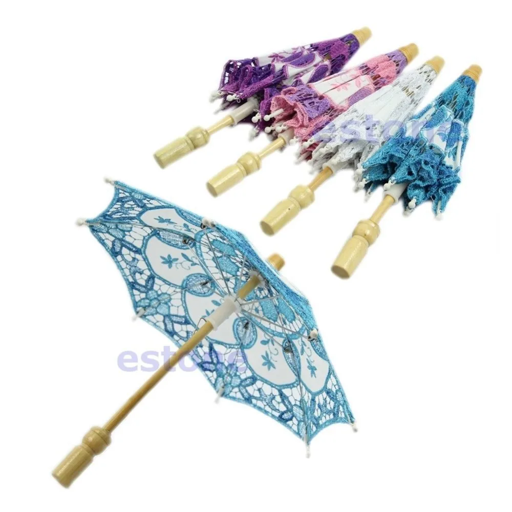 

1PC New Embroidered Lace Parasol Umbrella For Bridal Wedding Party Decoration room decoration home decor Chinese style