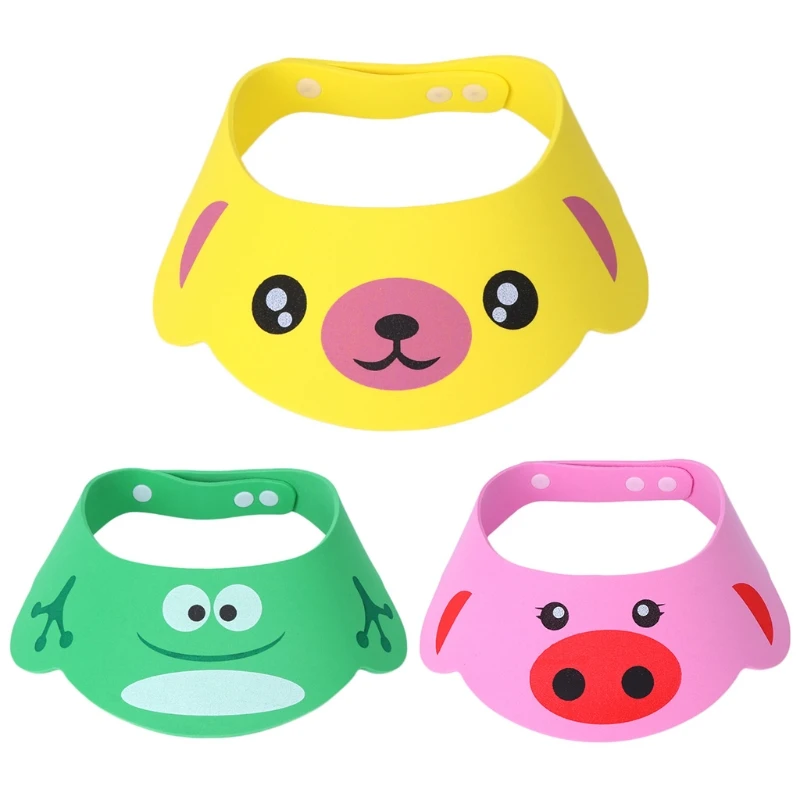 

Baby Wash Cap Child Kids Hat Soft Adjustable Bathing Cartoon Protector Baby Care