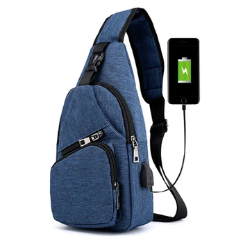 

Fashion Men Waist Pack Women Shoulder Bag USB Charging Crossbody Bag outdoor Leisure Waterproof Chest Travel Fanny Bags Pouch