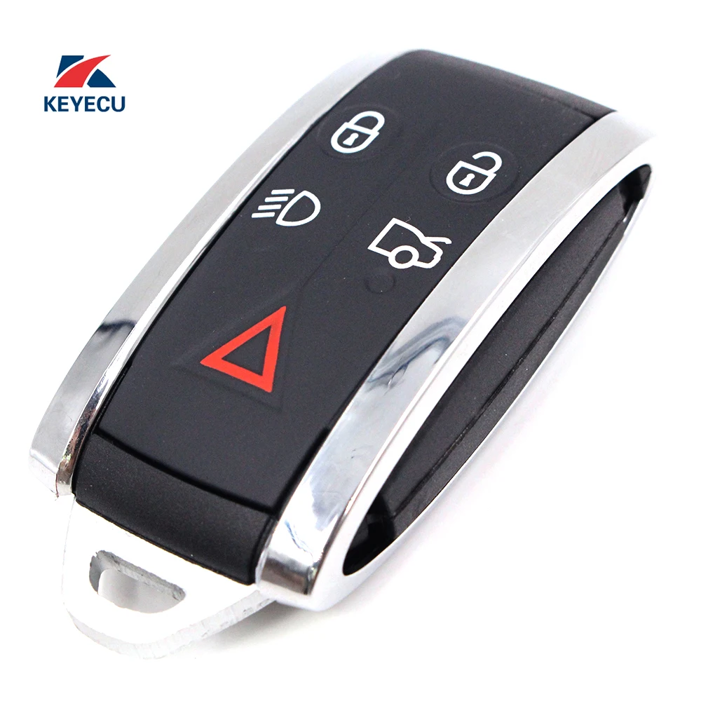 KEYECU Replacement Remote Car Key Shell Case Fob 5 Button for Jaguar X Type S Type XF XFR XJ XJ8