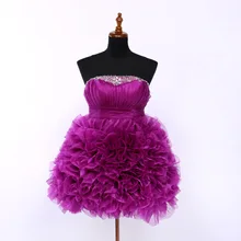 Freies verschiffen, diamanten falten liebsten lila über knie mini ballkleid kurze Cocktailkleider