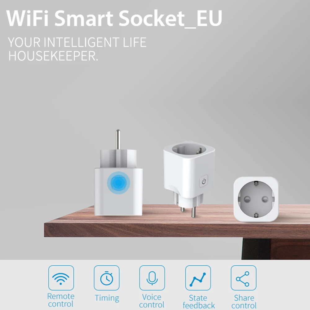 Ewelink умная розетка EU Smart Plug WiFi Пульт дистанционного управления с Alexa синхронизация включения/выключения питания умный дом Google