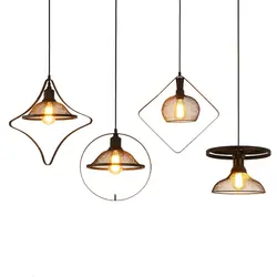 Скандинавский магазин одежды подвесные светильники столовая лампа промышленного ветер украшения светодиодные лампы творческая личность