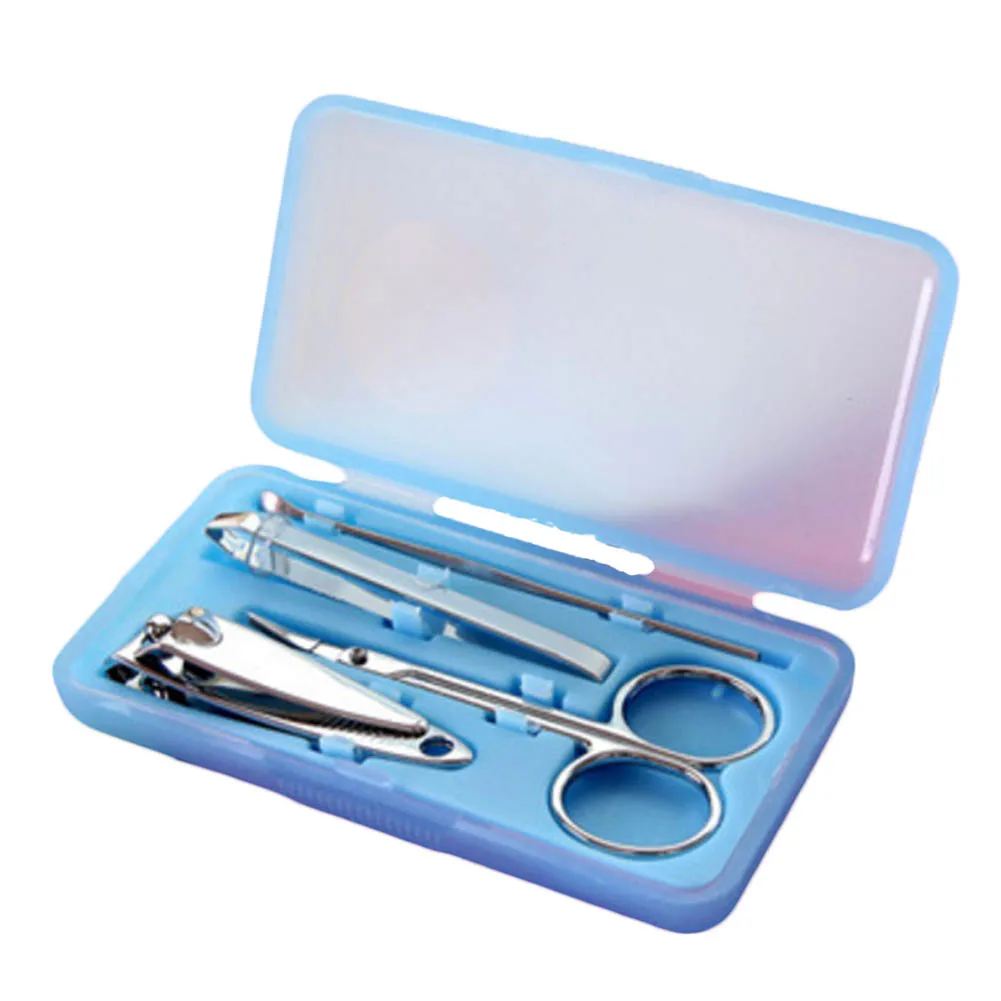 4Pcs/set Nails Clipper Kit Manicure Set Clippers Trimmers Pedicure Scissor Random Color Nail