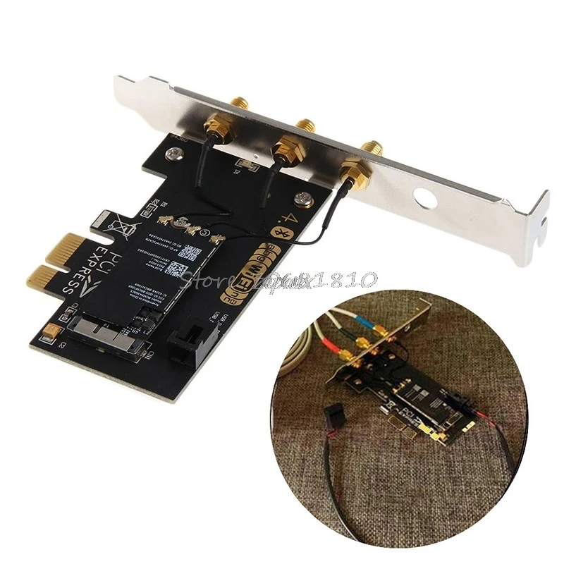 

AC 1750M Dual-Band PCI-E BCM94360CS BT4.0 Wireless Wifi Adapter Card W/ Antenna Z09 Drop ship