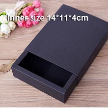 Внутренний размер 14*11*4 см Крафт-ящик бумажная коробка с окном Коричневый Крафт ручной работы подарочные коробки, коробка эфирного масла, на заказ bs100шт \ Лот