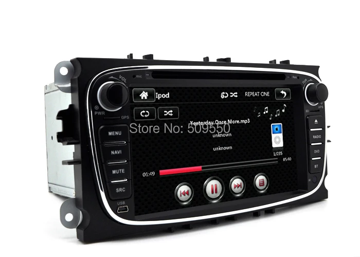 Discount 2din Car DVD For Ford Focus 2 S-max Kuga Mondeo With GPS Navigation Multimedia RDS Buetooth TV 1080P Ipod Free Maps 7