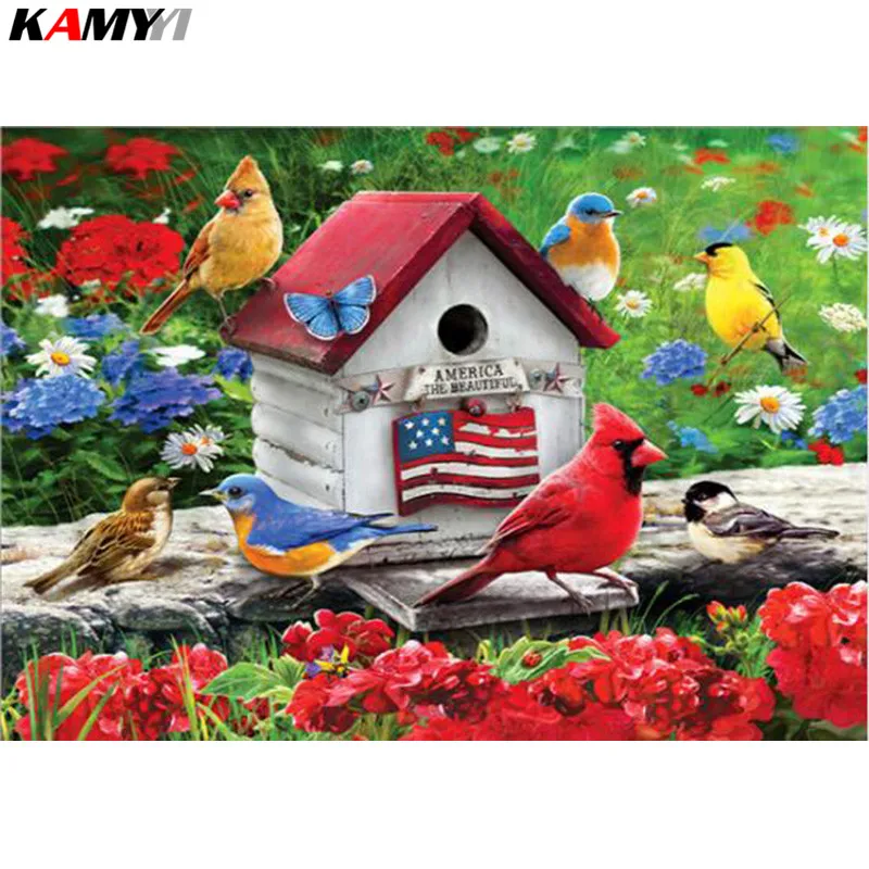 KAMY YI Full square / round diamond 5D DIY painting Bird's nest embroidery 3D cross stitch mosaic home decor gift YY | Дом и сад