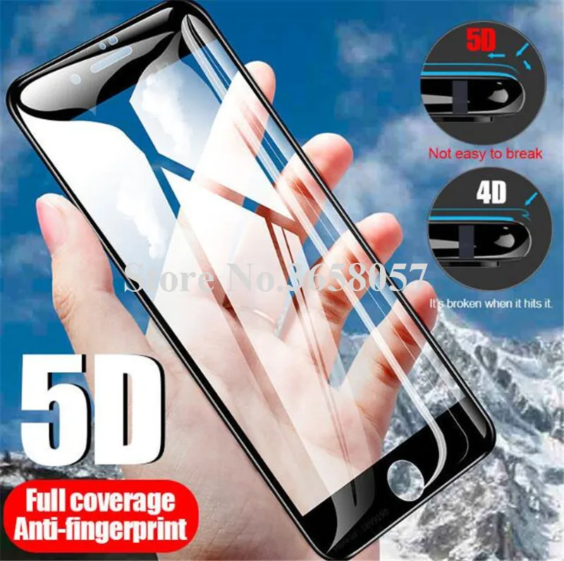 200 шт. для IPhoneX XR XSMAX 6 8 7Plus полное покрытие закаленное стекло 5D изогнутая защита