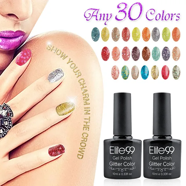 Elite99 Glitter Uv Gel Nail Polish Best Shipping Diamond Elite99 Glitter Uv Gel Nail Polish Best Shipping Diamond Art 10ml New Professional