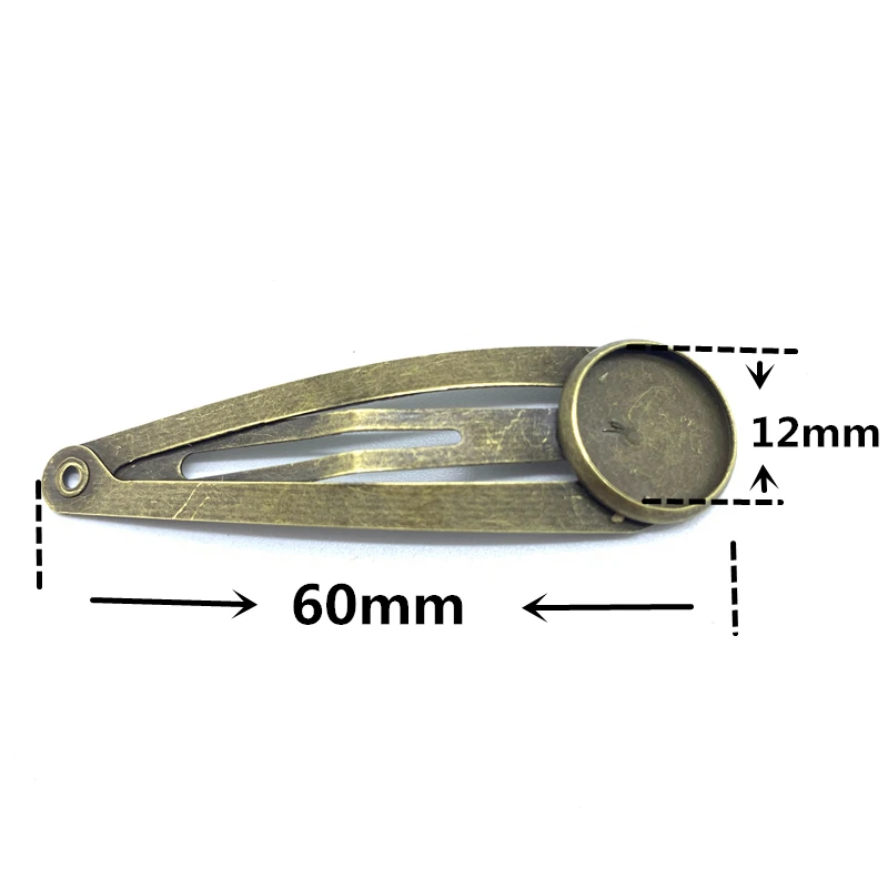 5 шт., 12 мм, высокое качество, покрытие из меди, заколка для волос, заколка для волос, основа, установка кабошона, камея, основа, 8 цветов на выбор