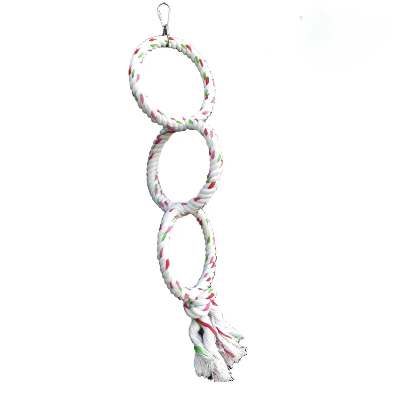 Tricycl VÒNG ROPE NHẪN ĐU CHIM ĐỒ CHƠI Cho nhỏ đến lớn vẹt macaw vẹt mào
