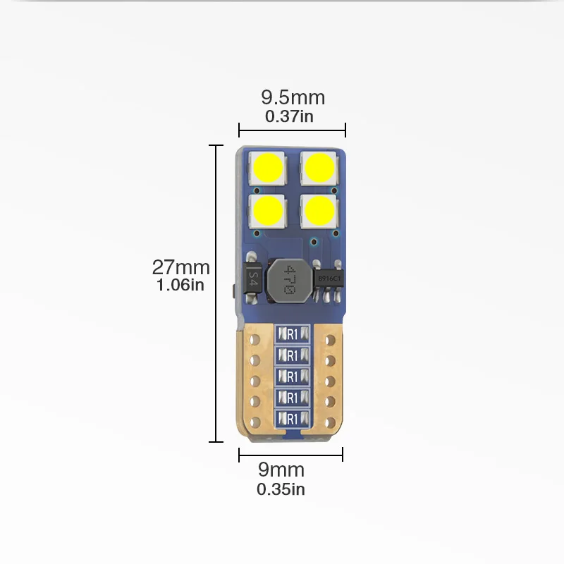 NAO w5w T10 лампы t10 Светодиодные лампы 8smd 3030 светодиодных чипов 12v авто светодиодный светильник номерного знака светильник 6000K белый желтый красный f: кристально-голубой