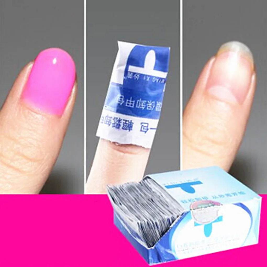 200pcs Inside Disposable Nail Polish Remover Wipes Cotton Towel
