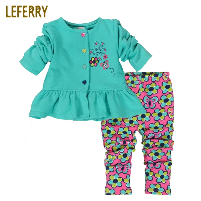 Red/Green Printed Baby Girl Clothing Set Baby Clothes