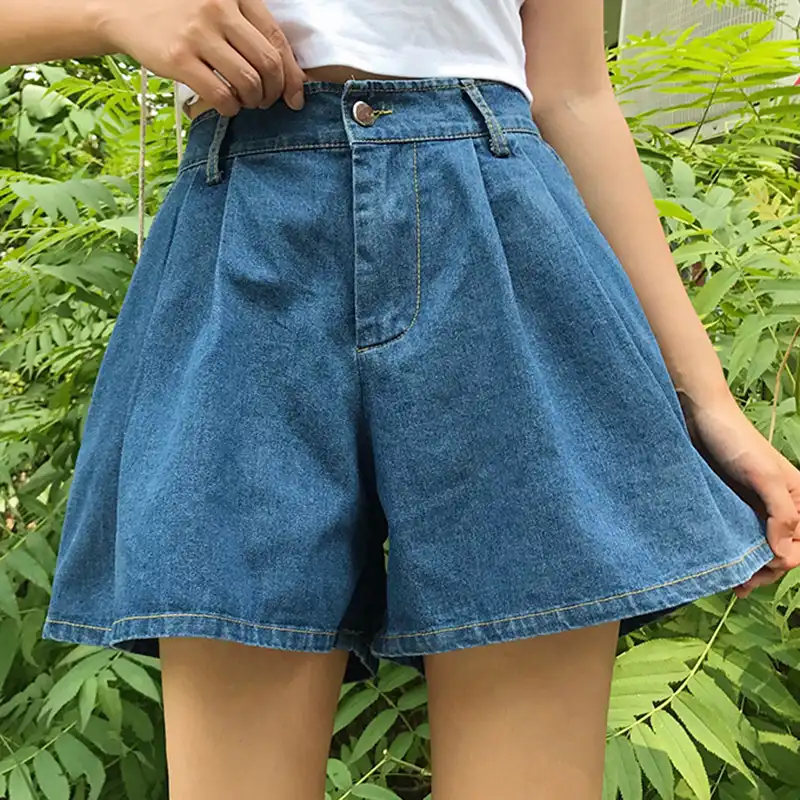 Plus Size Fashion Short Jeans Summer Women High Waist Denim Shorts Mujer Wide Leg Short Jeans Feminino Flare Short Pants Women Shorts Aliexpress
