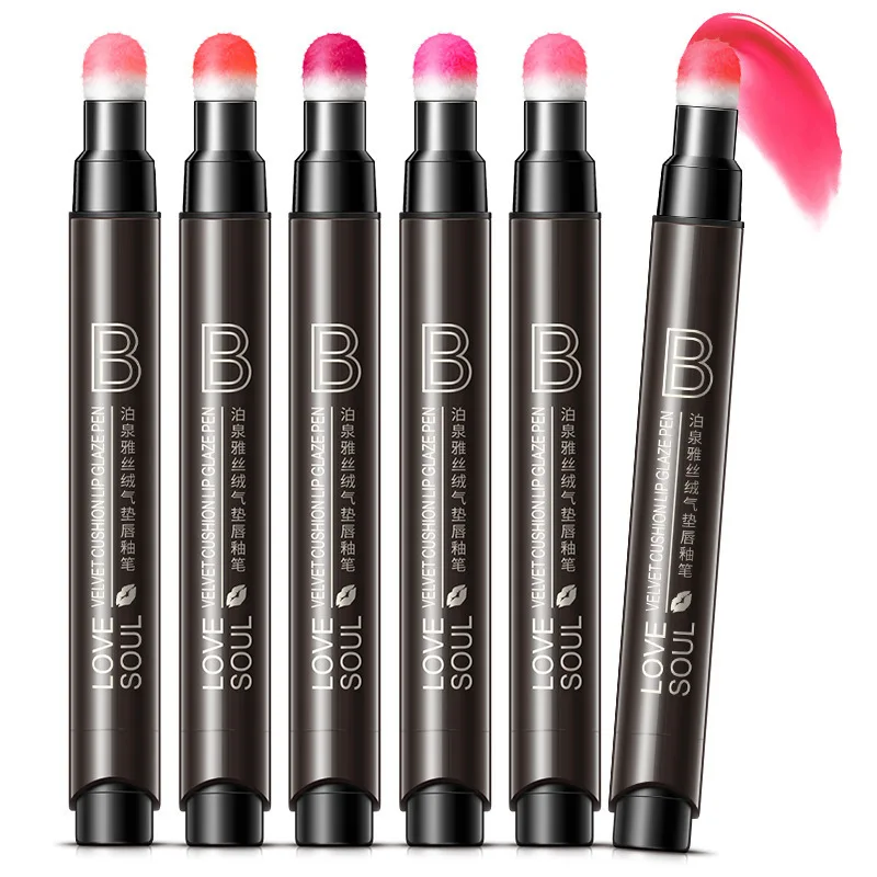 

BIOAQUA Natural Fashion Velvet Air Cushion Pen Moisturizer Lipstick Lip Gloss Long Lasting Waterproof Makeup Women Lip Skin Care