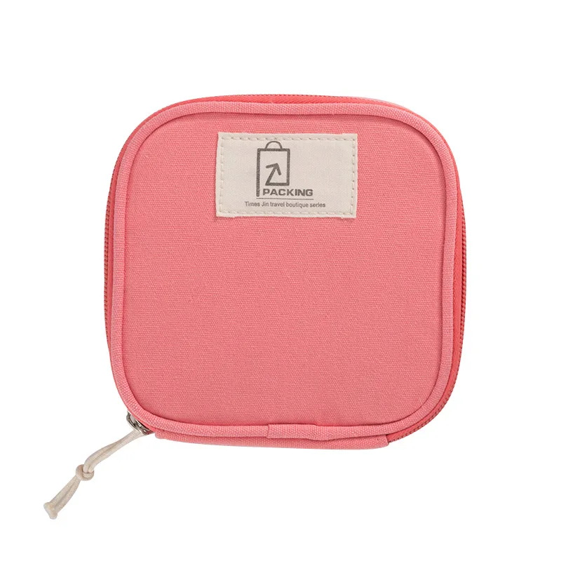 Косметички для путешествий, квадратный органайзер для путешествий, легкая сумка для хранения тампонов, Высококачественная косметичка WISECOL - Цвет: watermelon red
