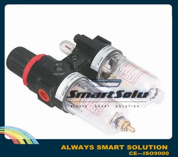 

Free Shipping Pneumatic Air Filter Regulator Lubricator Combination AFC2000 , 1/4" Port FRL Union Air Treatment