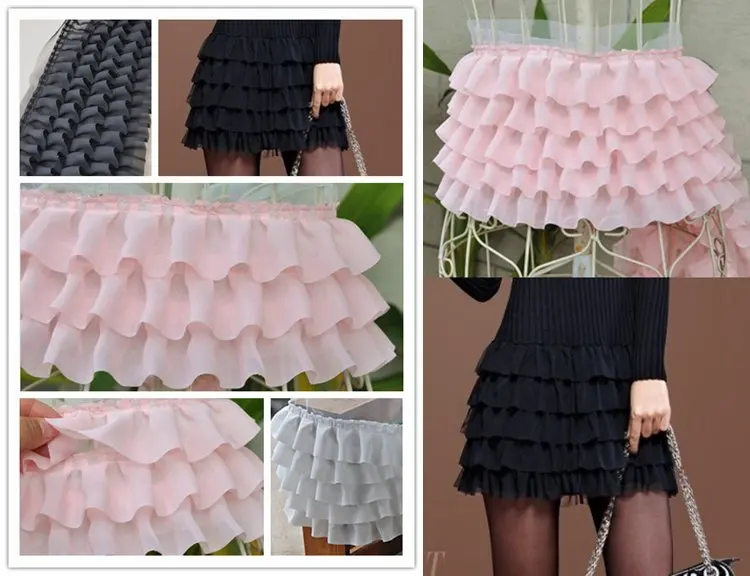 2 ярдов/партия, разноцветная юбка-пузырь, плиссированное шифоновое платье, кружевная отделка, 3D оборки, кружевная плиссированная кружевная ткань для одежды