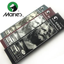 Maries серый/коричневый угольный карандаш 12 карандашей/партия для рисования эскизов