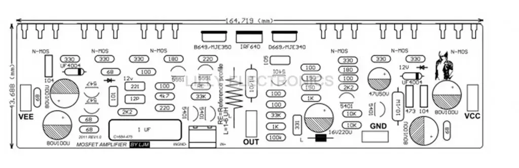 LM4702+ 2SK1530+ 2SJ201 стерео печатная плата усилителя мощности доска 100+ 100W