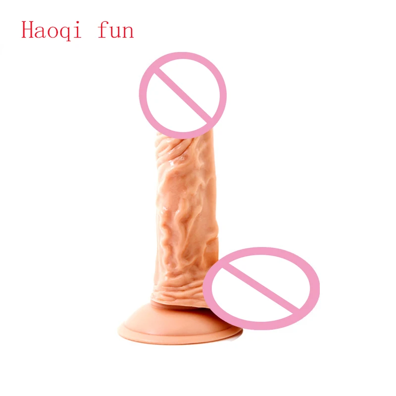 HAOQI FUN супер мягкий силиконовый фаллоимитатор реалистичный на присоске мужской