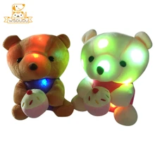 Милый торт плюшевый мишка красочные светящиеся плюшевые мягкие игрушки Мультяшные животные каваи Мягкая кукла Новинка Светодиодный свет освещение девушка подарок