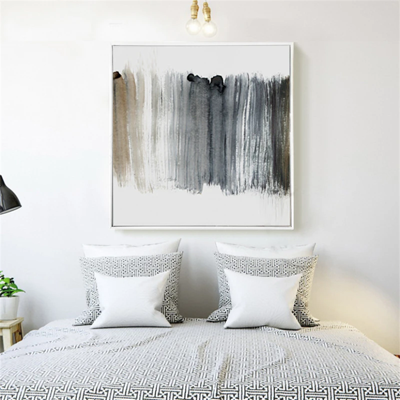 HAOCHU современный черный белый холодный цвета художественная живопись на холсте абстрактная картина маслом плакат Настенные картины для украшения гостиной