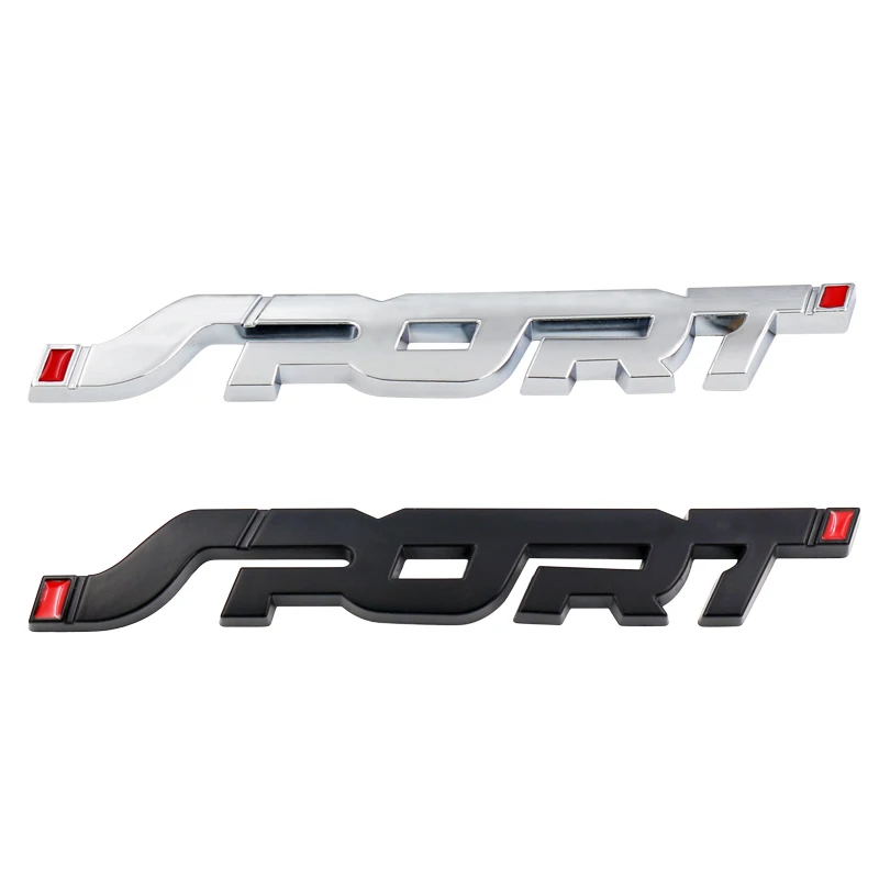 Metal-3D-Chrome-Silver-Black-Auto-Car-Trunk-Racing-SPORT-Word-Letter-Logo-Emblem-Badge-Decal (2)